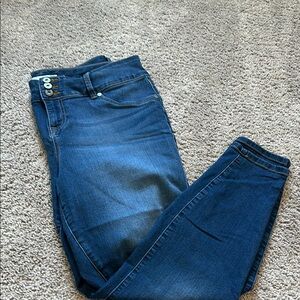 Torrid Blue Skinny Jeans with Stretch and Tapered Leg